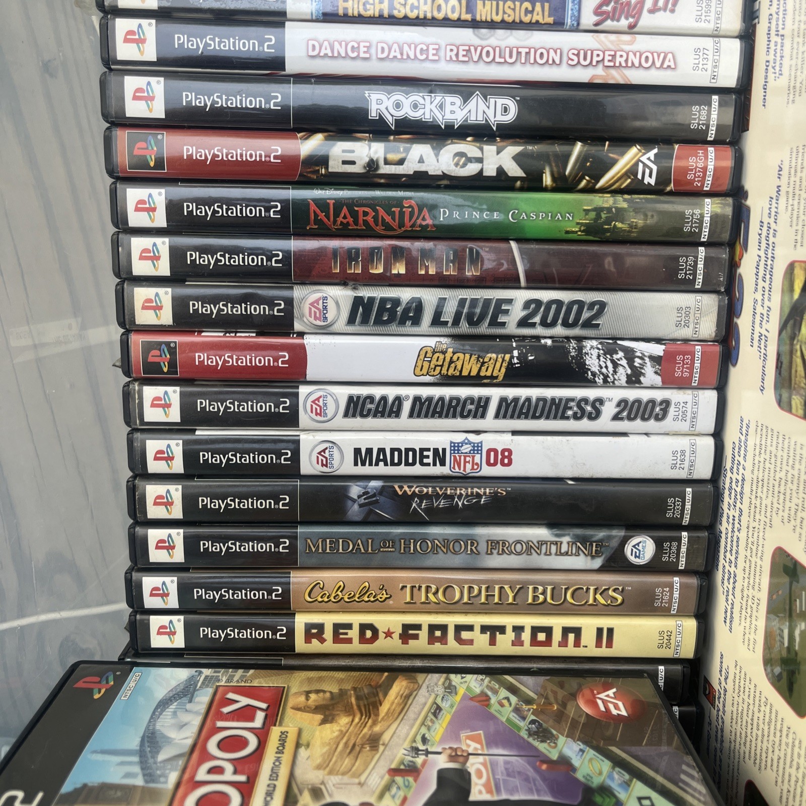 Sony PlayStation 2 PS2 SCPH-77001 w/ Controller cables & 38 Games Tested