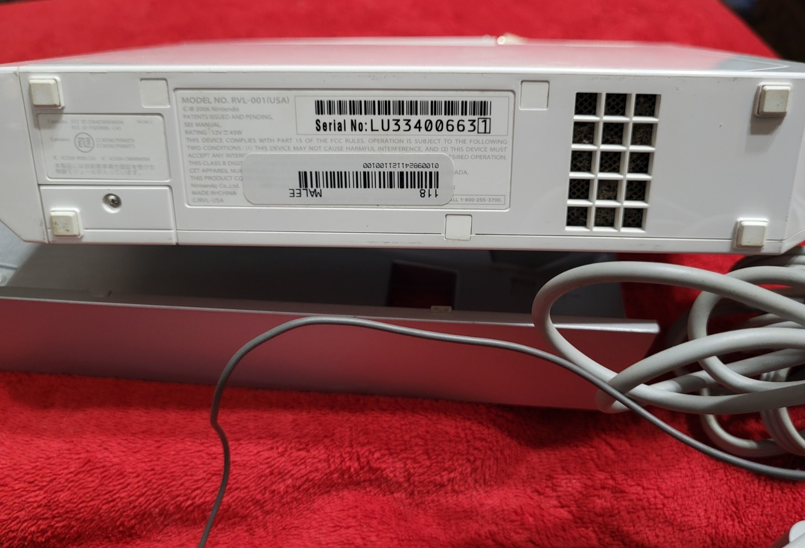 NINTENDO WII CONSOLE W/Antenna & Extra Controllers Tested Works