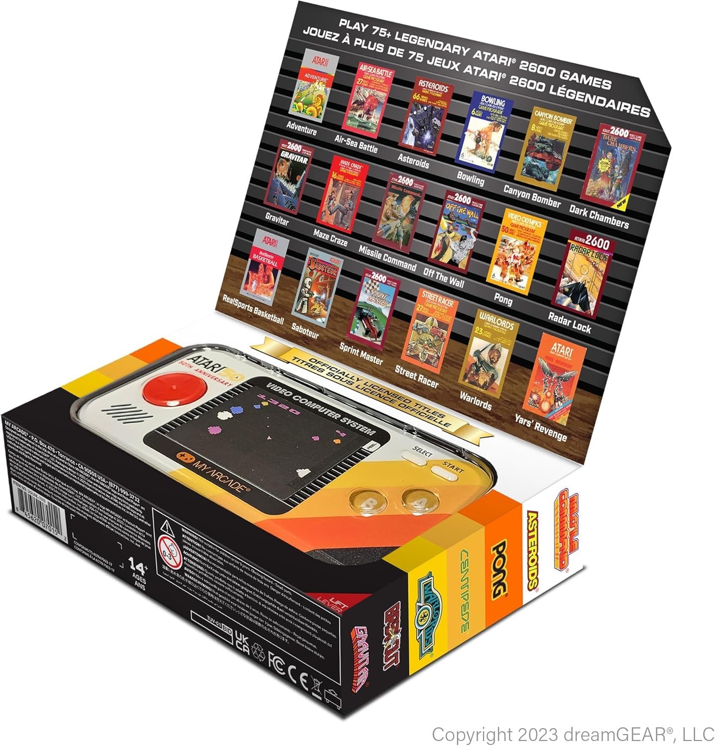 Ergonomic Atari Pocket Player Pro – 100 Classic Games & 2.75″ Color Display