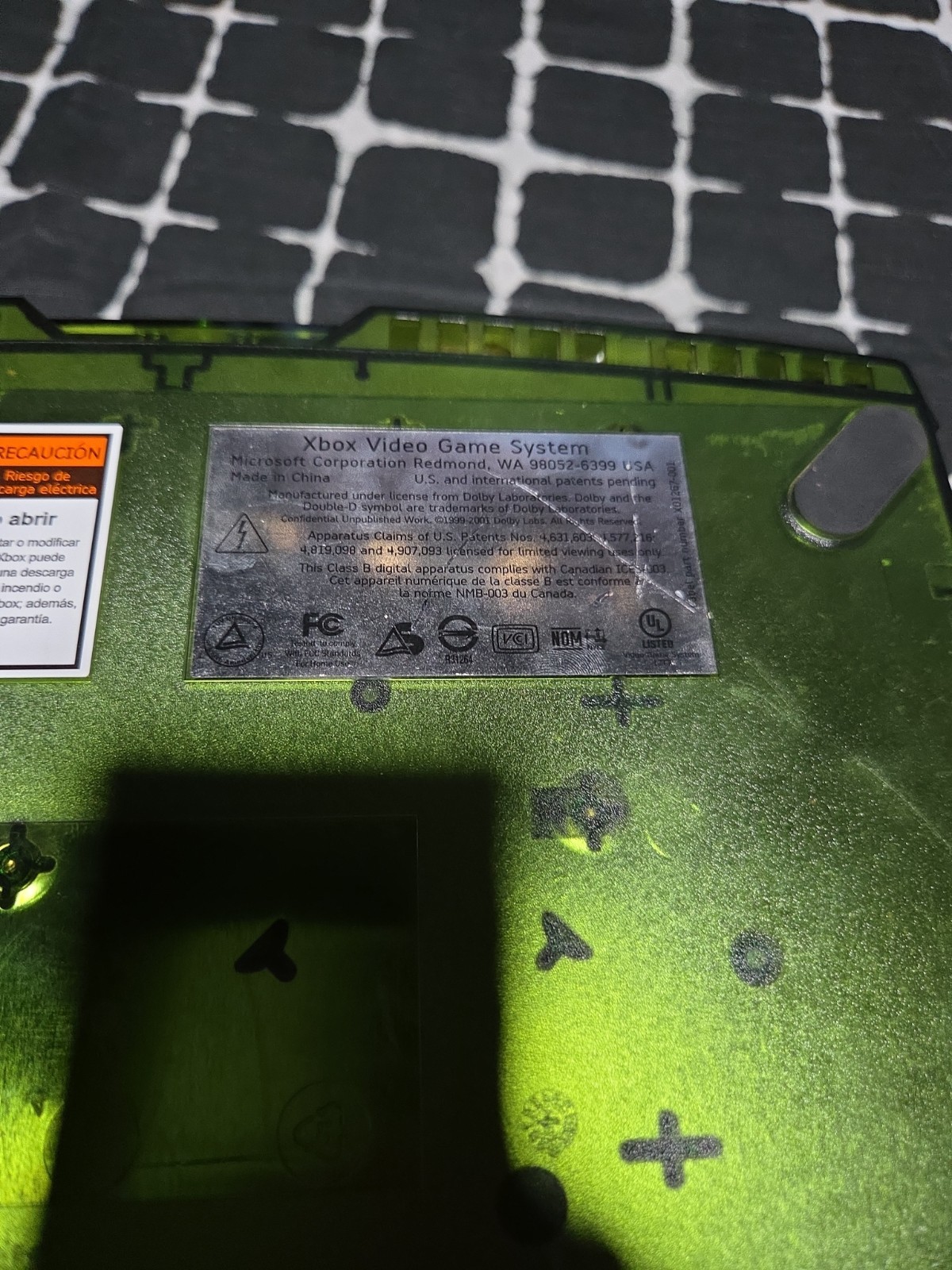 Xbox Original Green Halo Special Edition Console ONLY Microsoft