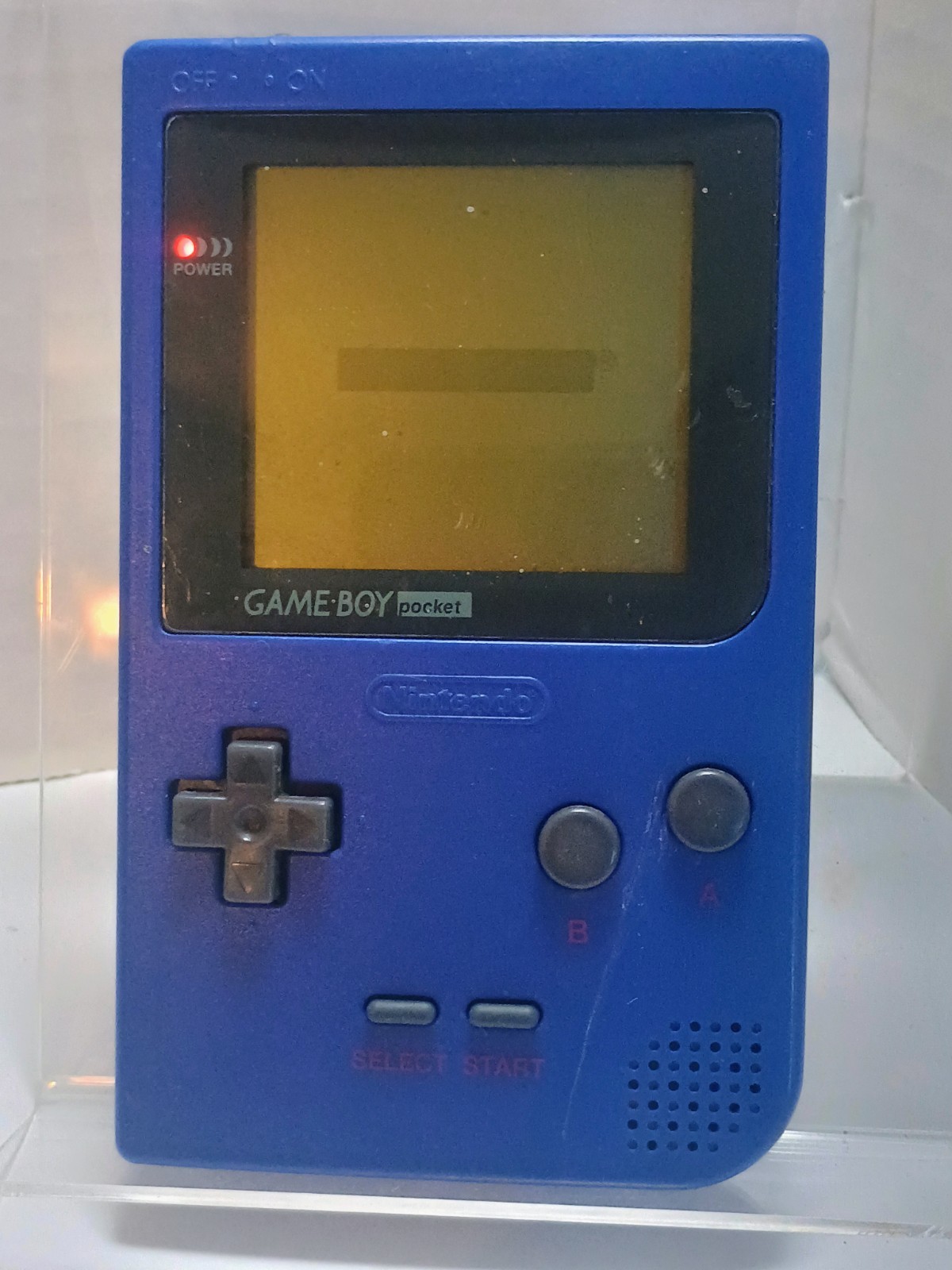 Nintendo Game Boy Pocket Blue Console **Works Missing Battery Cover**
