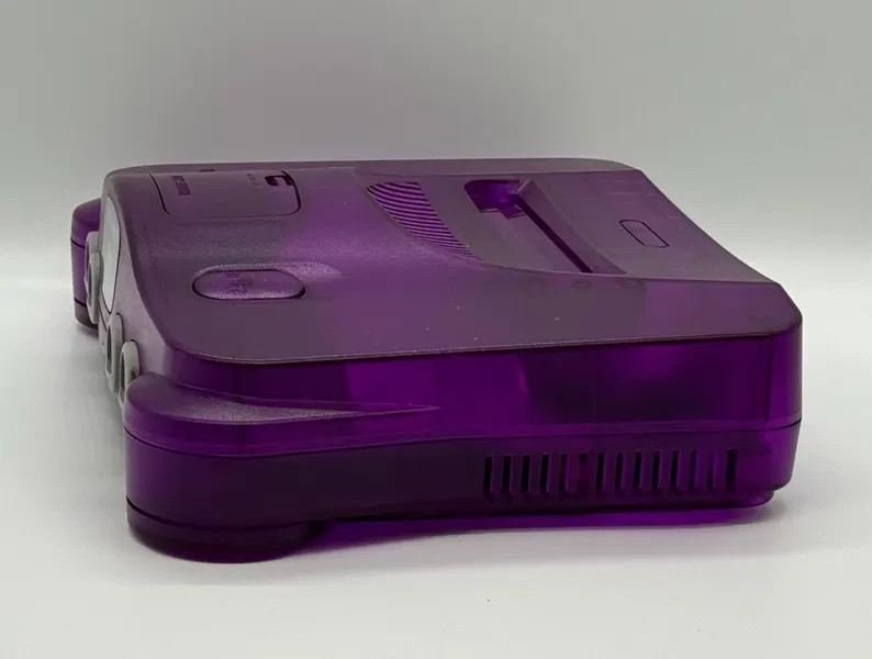 NEW Nintendo 64 N64 Limited Transparent Purple Custom Console Multi-Color LED