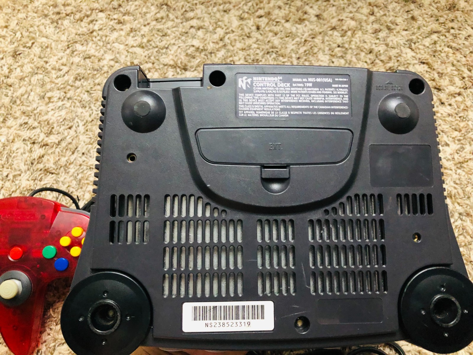 Black Nintendo 64 N64 Game Console W/ Expansion Pak 1 OEM Controller Tested
