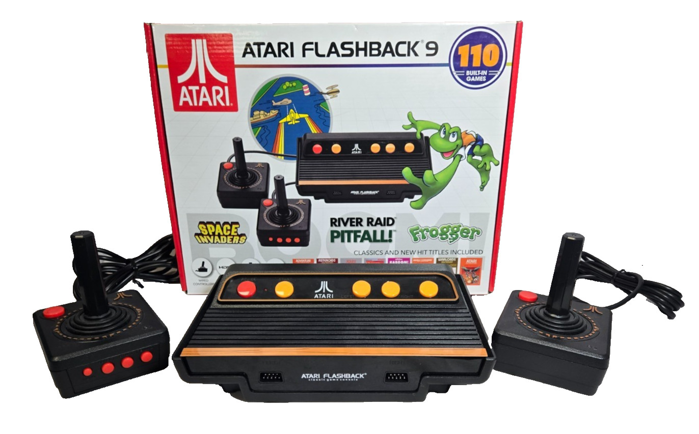 Atari Flashback 9 – Game Console w/ 110 Built-in Game & Wired Joysticks (AR3050)