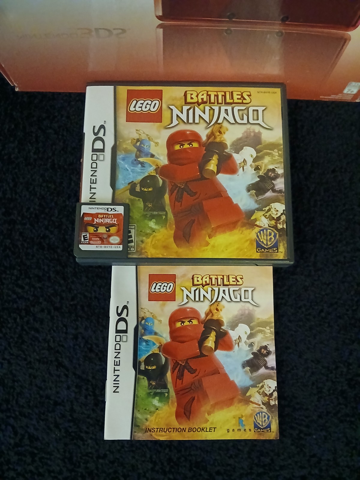 Nintendo 3DS Flame Red Handheld Console Complete w/Box & Charger w/12 Games Mint