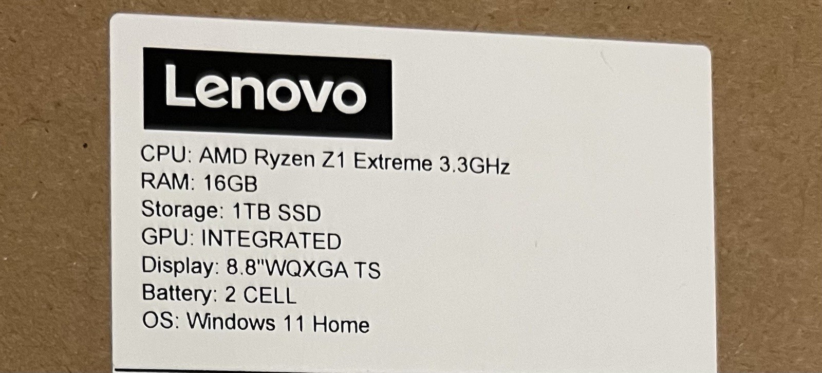 Lenovo Legion Go 8.8 144Hz WQXGA AMD Ryzen Z1 Extreme Shadow 1tb SSD 16gb Ram