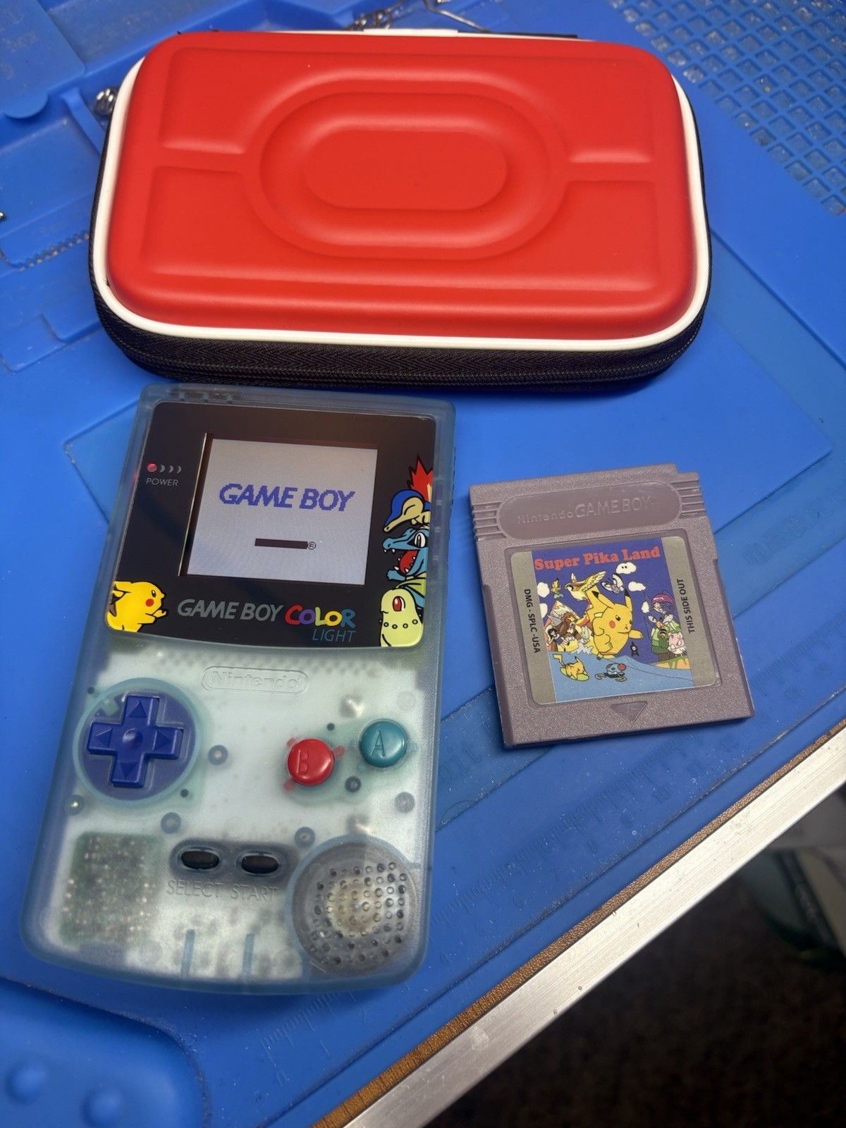 Backlit GITD Pokémon Gameboy Color Nintendo GBC Cartridge Pikachu NES Anime