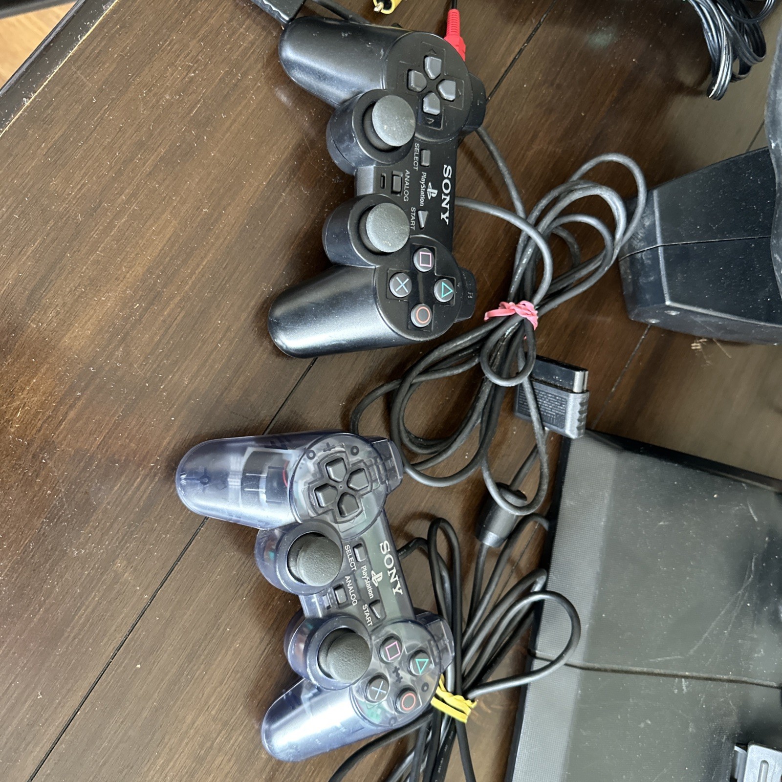 PlayStation 2 PS2 Slim w/ Logitech Driving Force GT Wheel, 2 Controllers, Pedals