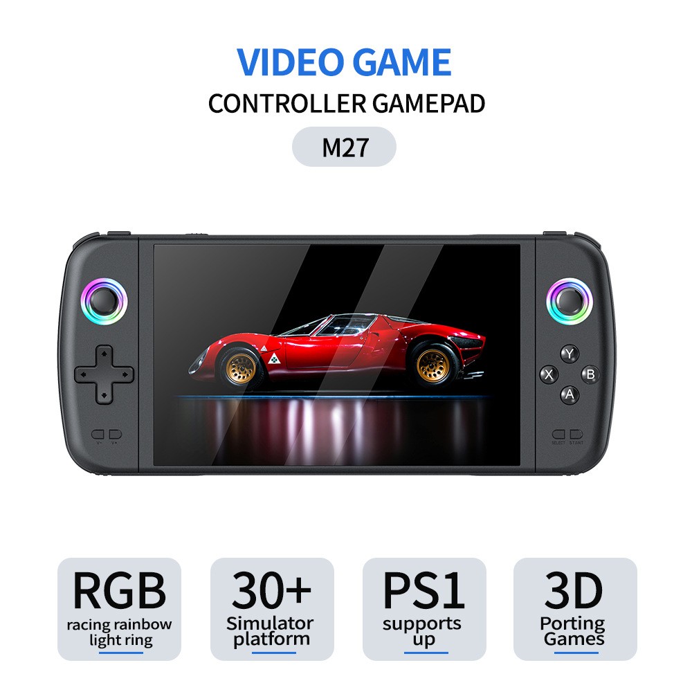 7″ M27 large screen handheld game console connected to TV for home use 64/128GB