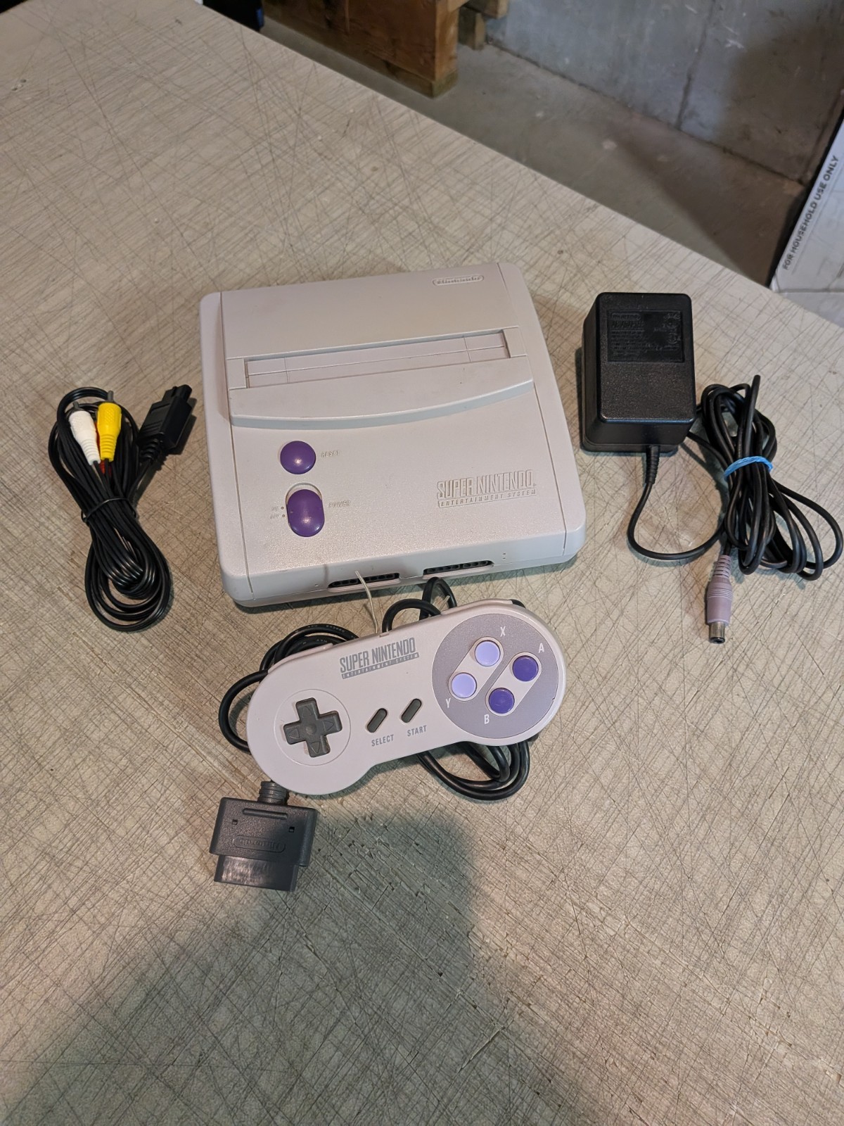 Super Nintendo SNES JR. Console Bundle OEM Controller + Cords 1 YEAR WARRANTY!