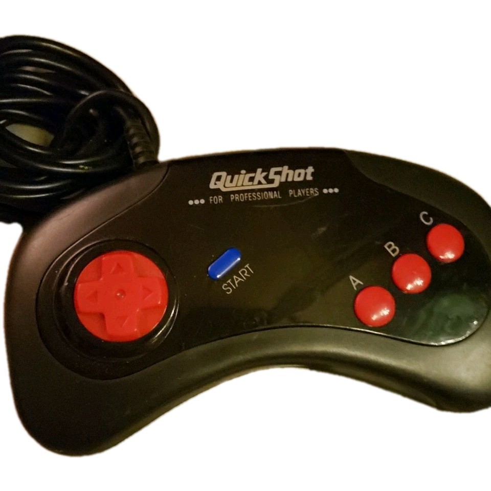 Classic SEGA GENESIS W/ TWO QUICKSHOT CONTOLLERS (NO CABLES)