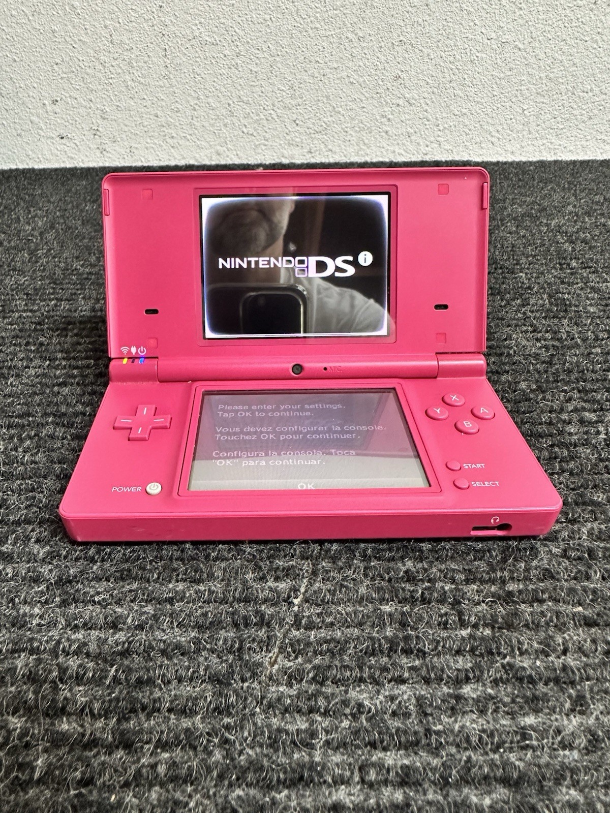 Nintendo DSi Console Pink Japan Model TWL-001(JPN) Screen Damage