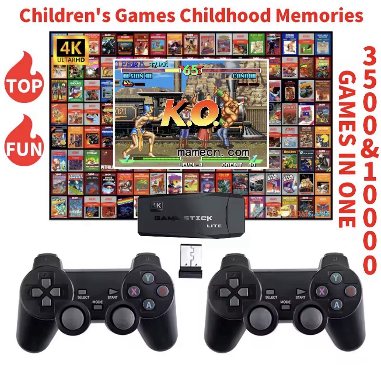 Retro Video Game Stick 41,000 Games HDMI 128GB | 2 Controllers