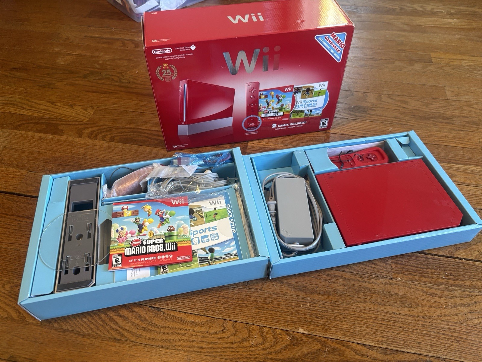 Nintendo Wii Limited Edition Red Console NEW Super Mario Bros 25 Anniversary CIB