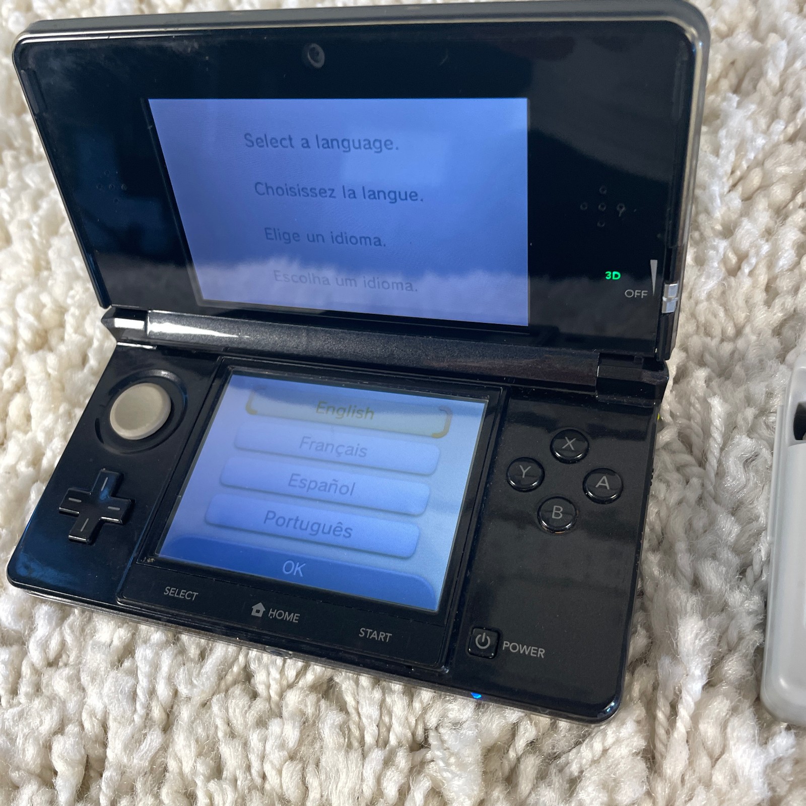 Nintendo 3DS Cosmo Black Handheld Console System CTR-001 Tested