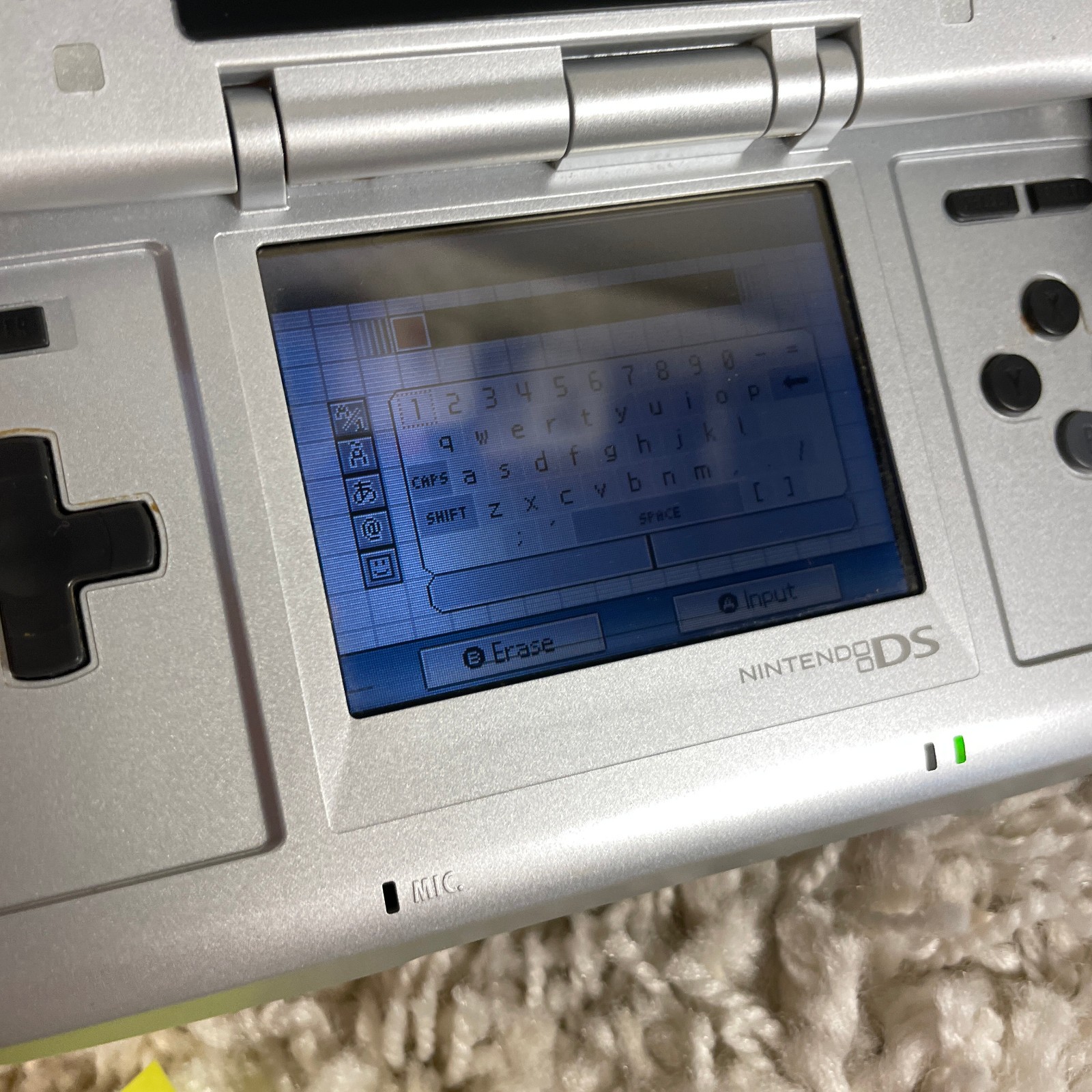 Nintendo DS Original NTR-001 Titanium Silver Handheld Console System READ