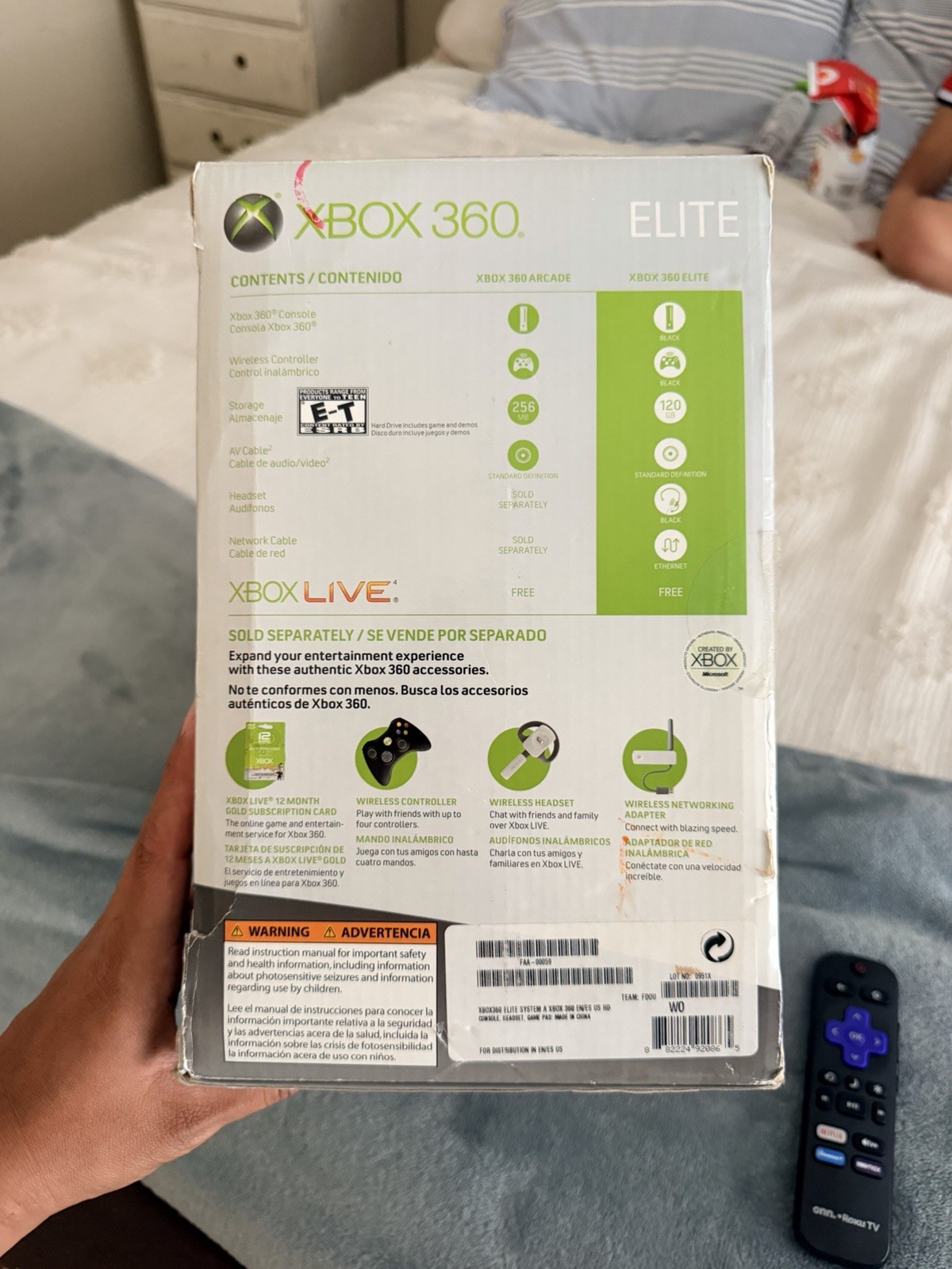Microsoft Xbox 360 Elite 120GB Black NTSC-U/C Wi-Fi 1080p Bundle w/ Box