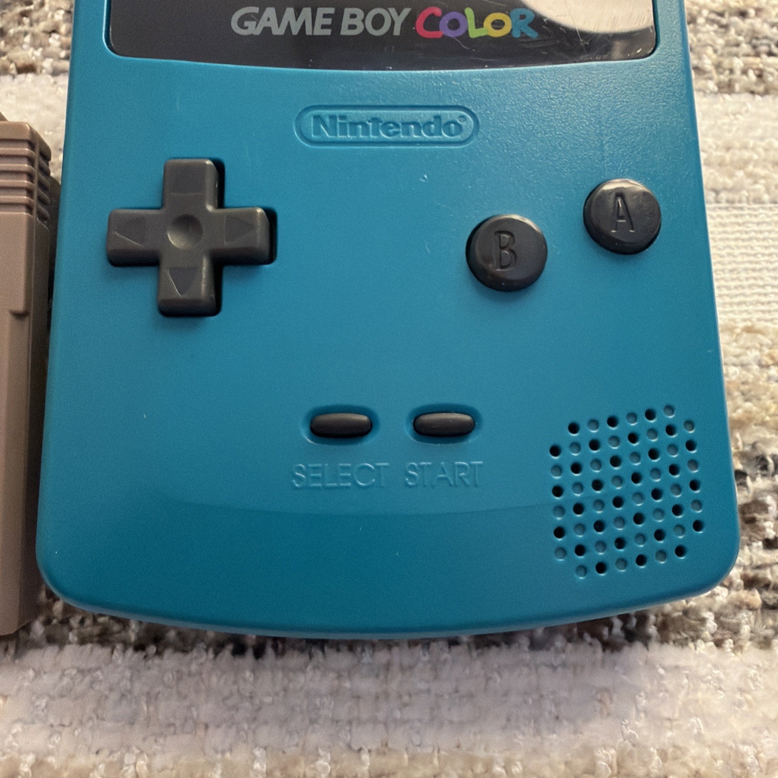 Nintendo Game Boy Color Game Console – Teal – CGB-001 w/ Tetris Cartridge Bundle