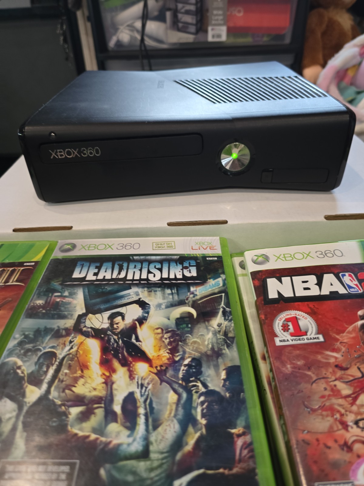 Xbox 360 Slim With 250GB, 2 Controllers, Hdmi Cord Power Cord And 28 Games