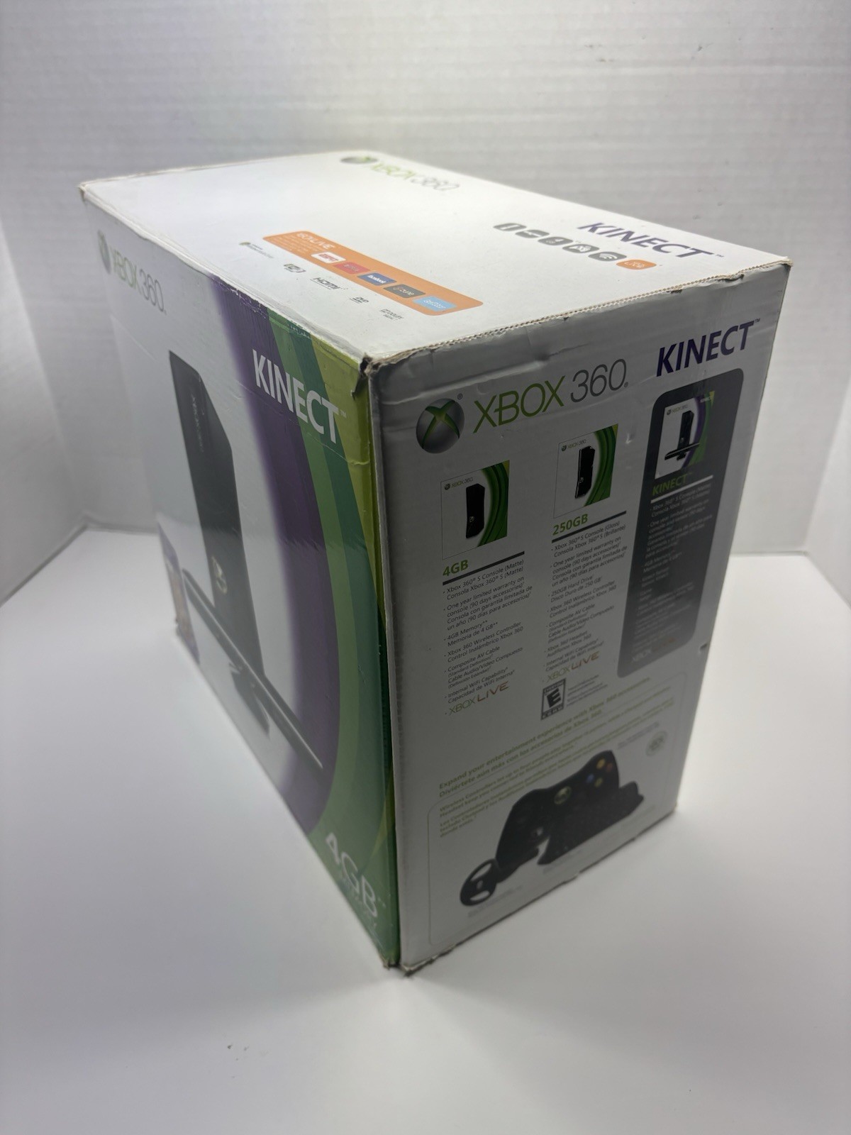 Microsoft Xbox 360 Slim Black 4gb console Bundle CIB 6 Games | Tested, No Kinect