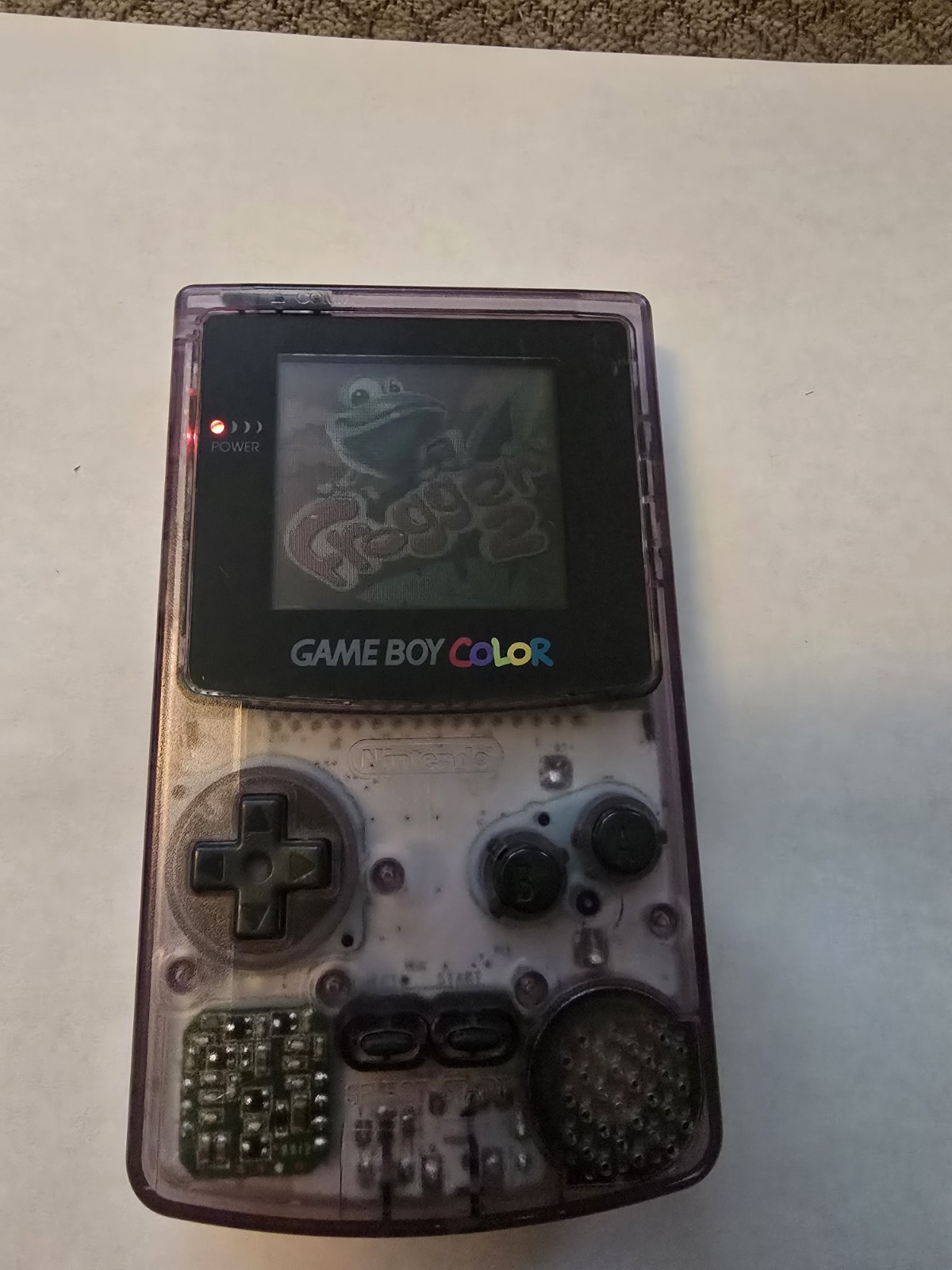 Nintendo Game Boy Color Handheld System – Atomic Purple – With 2 Games