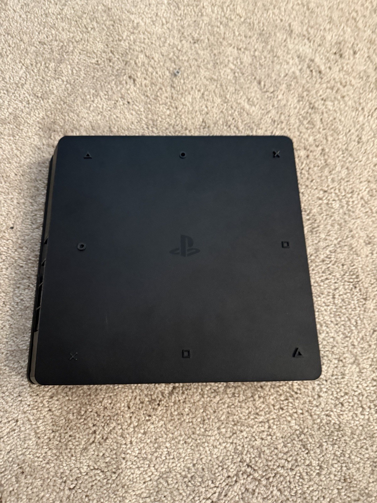 Sony PlayStation 4 Jet Black Console With Two Controllers and Wires
