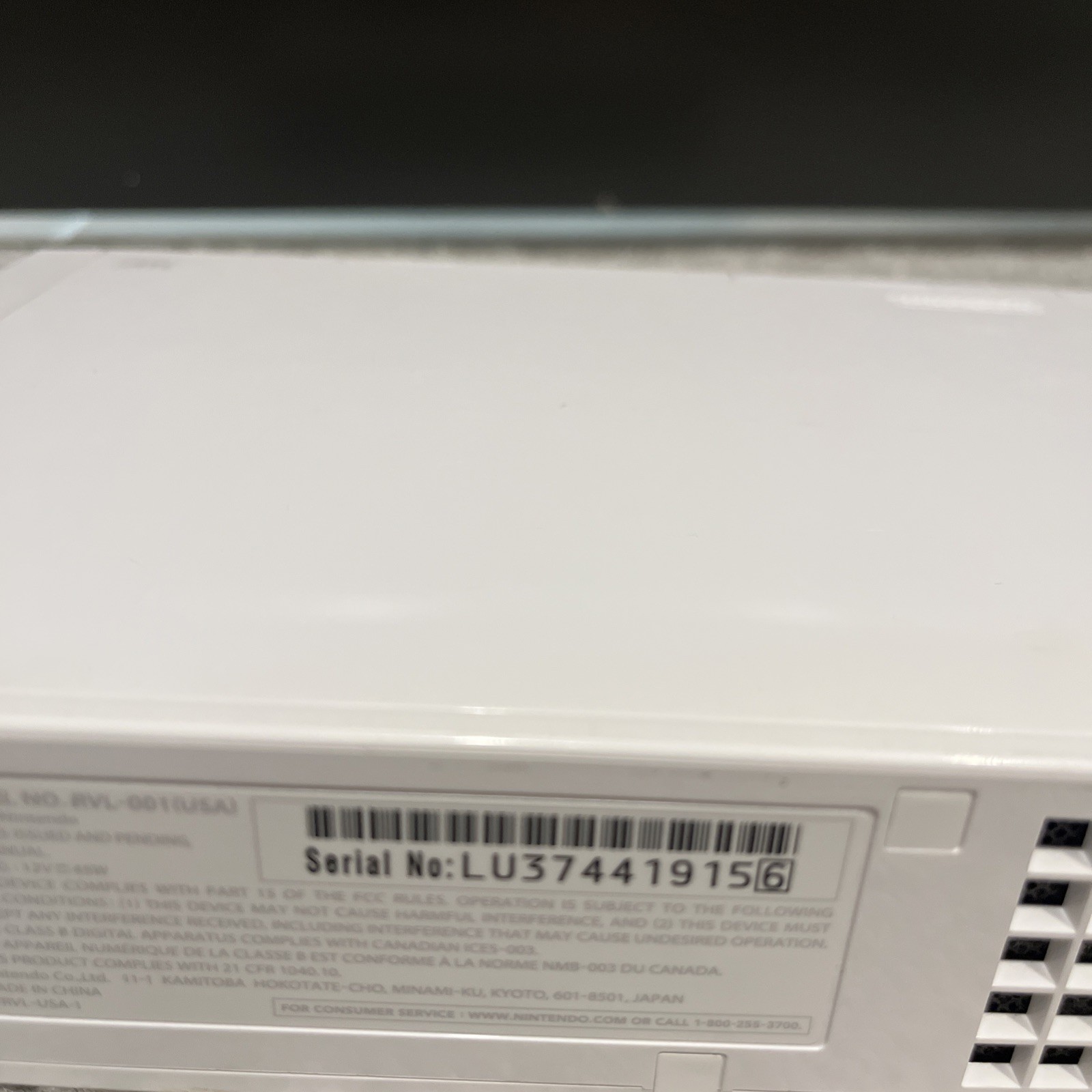 Nintendo Wii RVL-001 512 MB Home Console – White NOT WORKING