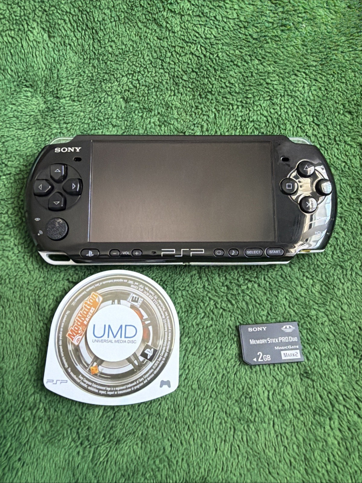 Sony PlayStation Portable PSP Handheld Console Black Missing Battery