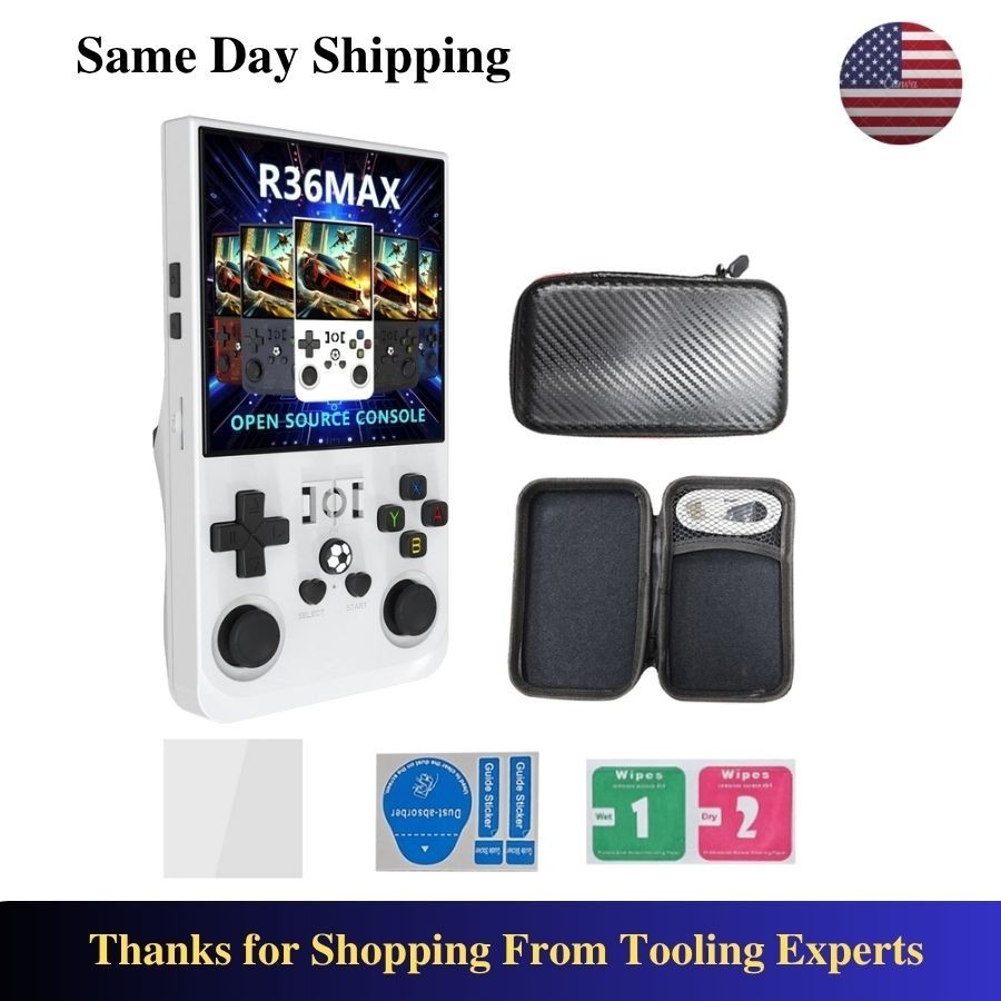 128GB,R36MAX Handheld Game Console 4.0 Inch IPS Screen,22000+ Games, Video Games