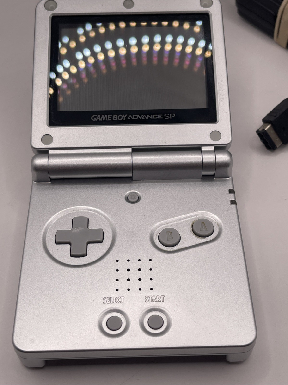 Nintendo Game Boy Advance SP Platinum Silver AGS 001 Working + Charger OEM Accep