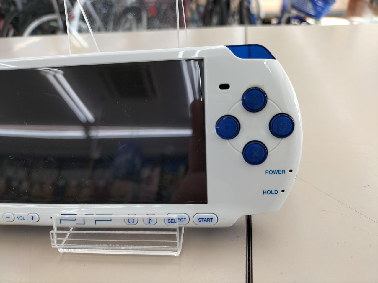Sony PSP-3000 White/Blue Limited Edition Handheld Console Only (Model A2404)