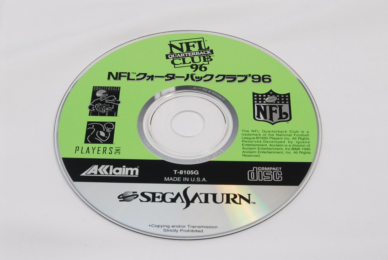 Sega Saturn Console White HST-3220 w/ Controller Cables NFL Game Japan Tested