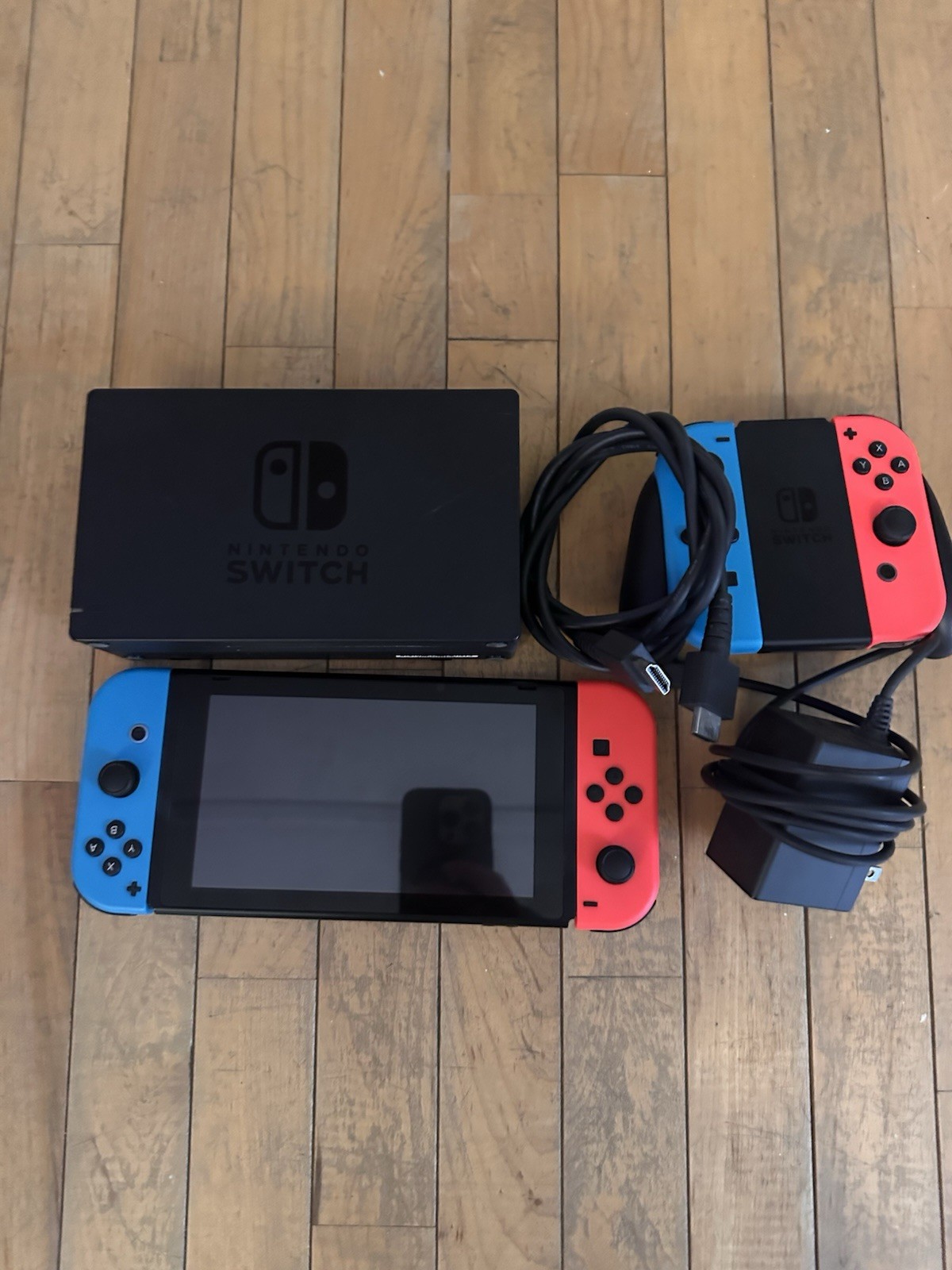 Nintendo Switch 32GB Handheld Console – Neon Red/Neon Blue with accessories