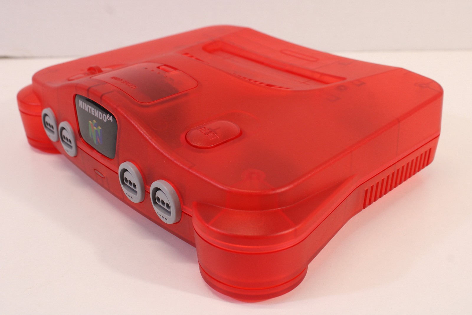 Nintendo 64 Clear Transparent Red Console NTSC REGION FREE N64 Controller LED