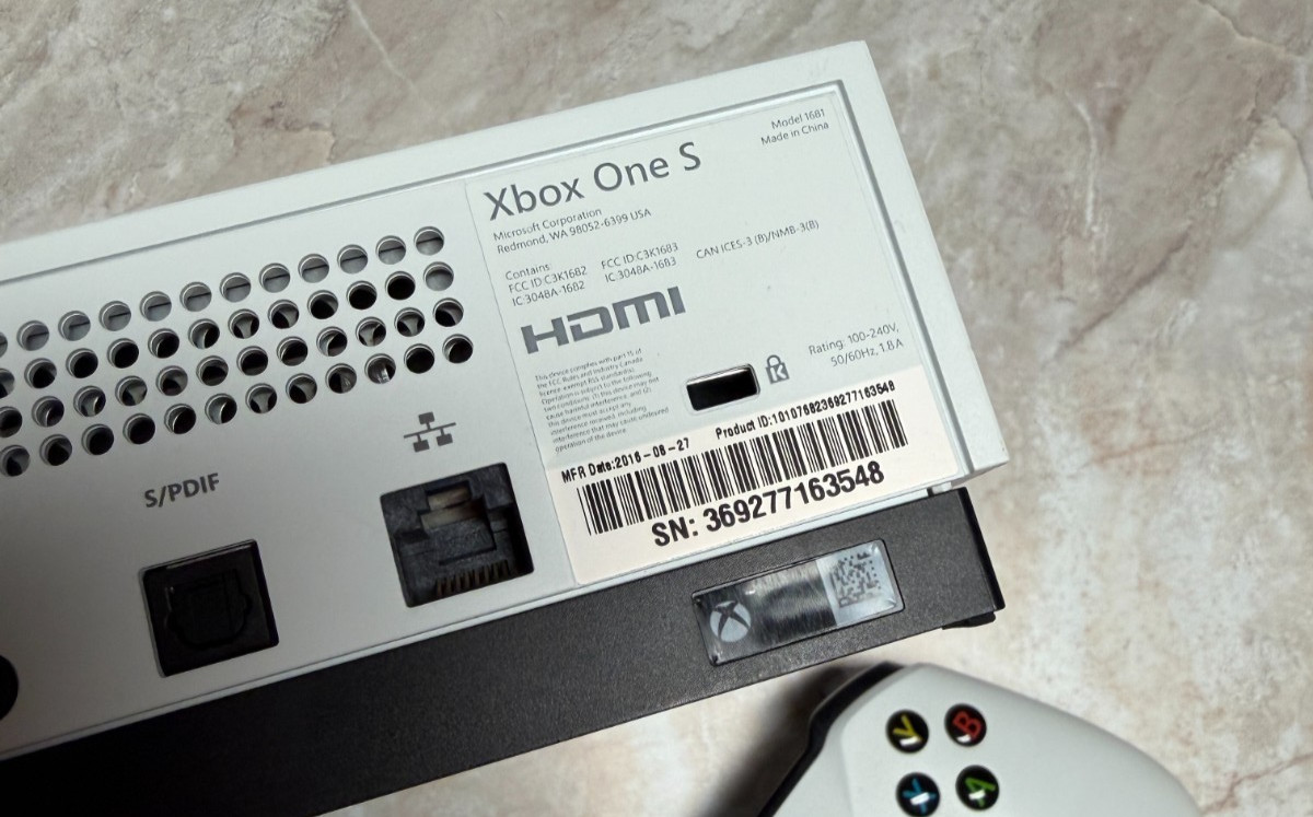 Xbox One S 1TB Console with Dual Wireless Controllers – White