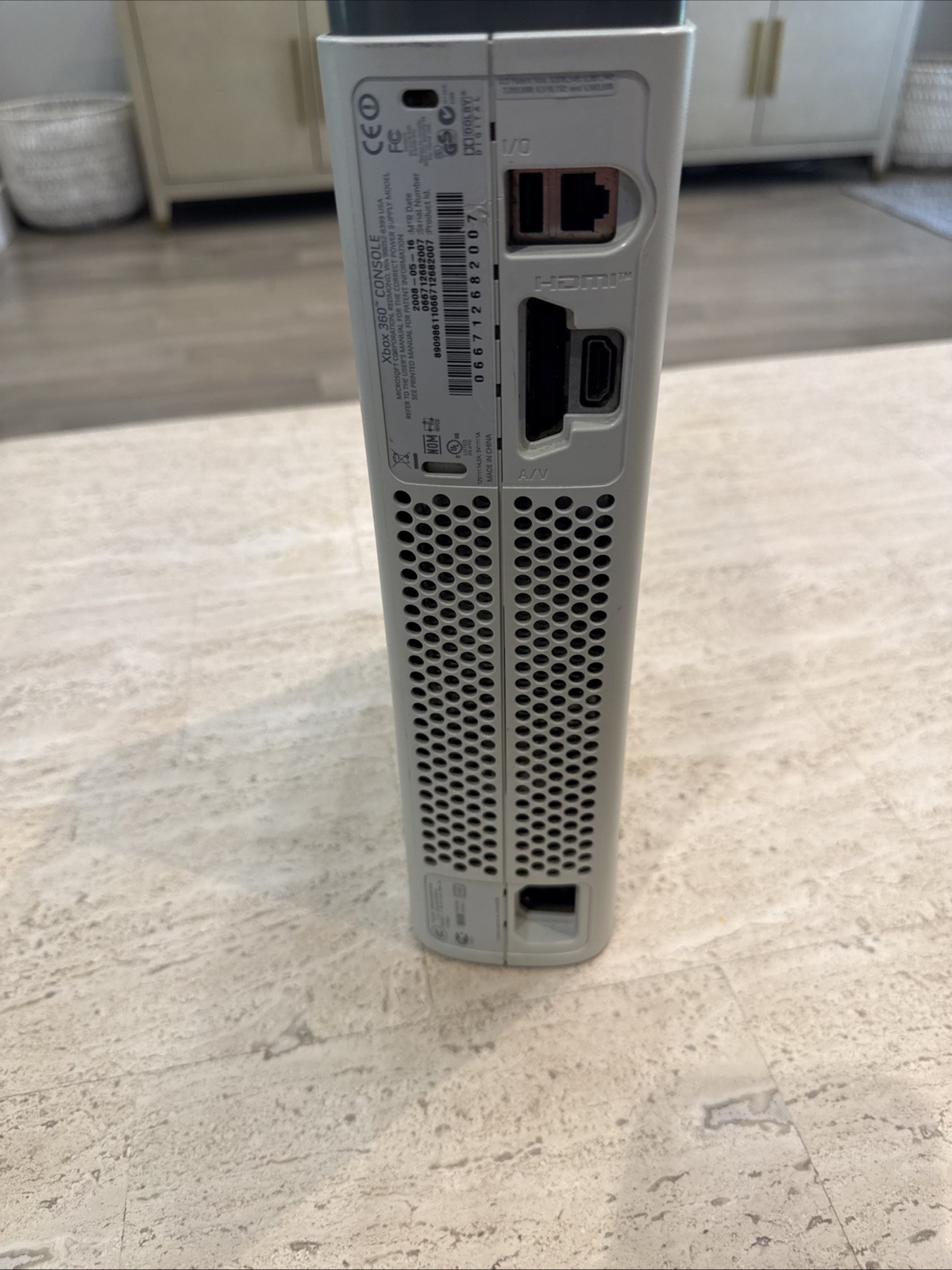 Microsoft Xbox 360 Matte White Console for Parts or Repair-Untested No Cords