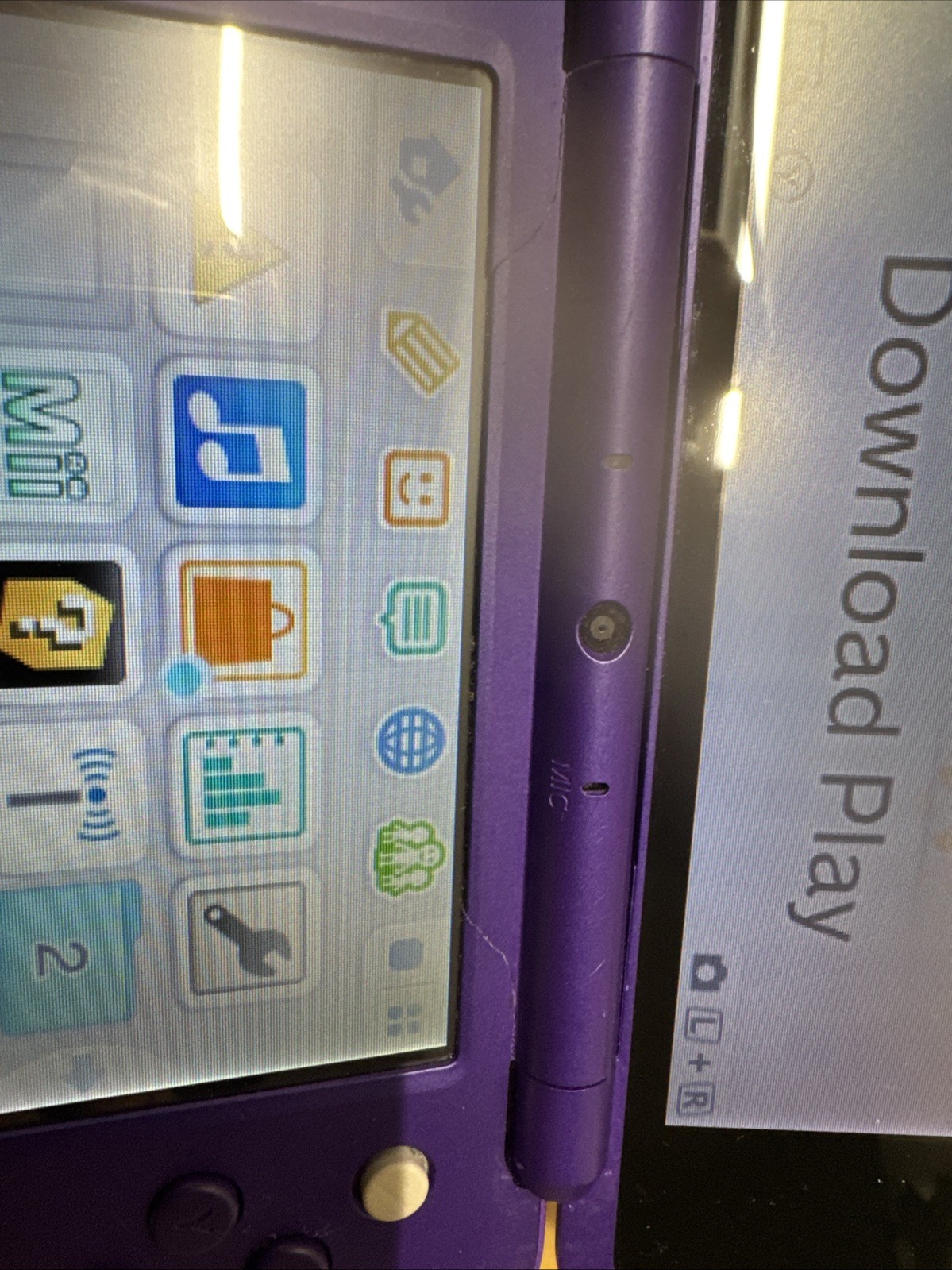 Nintendo New 2DS XL Purple Handheld Console with Charger and Stylus