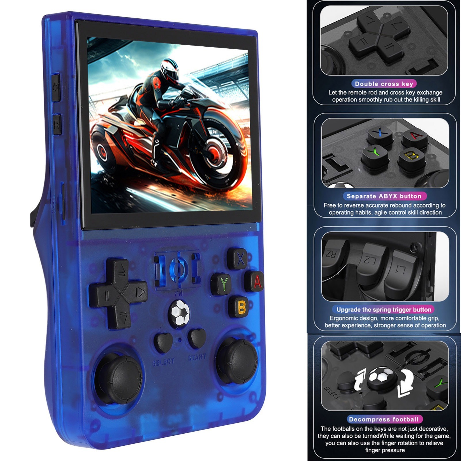 R36PRO Handheld Game Console 3.5 Inch IPS Screen 640×480 Open Source Game P YAKN