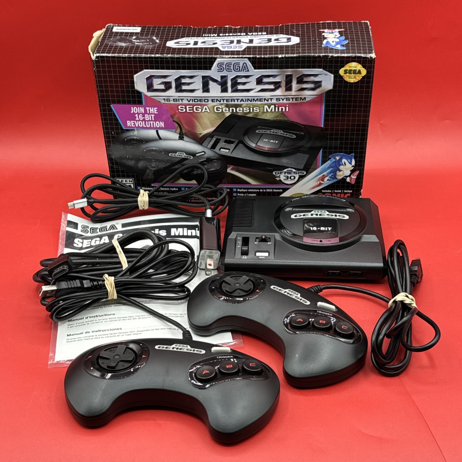 SEGA Genesis Classic Mini Console (MK-16000) Complete/Authentic/Tested/Free 🚢
