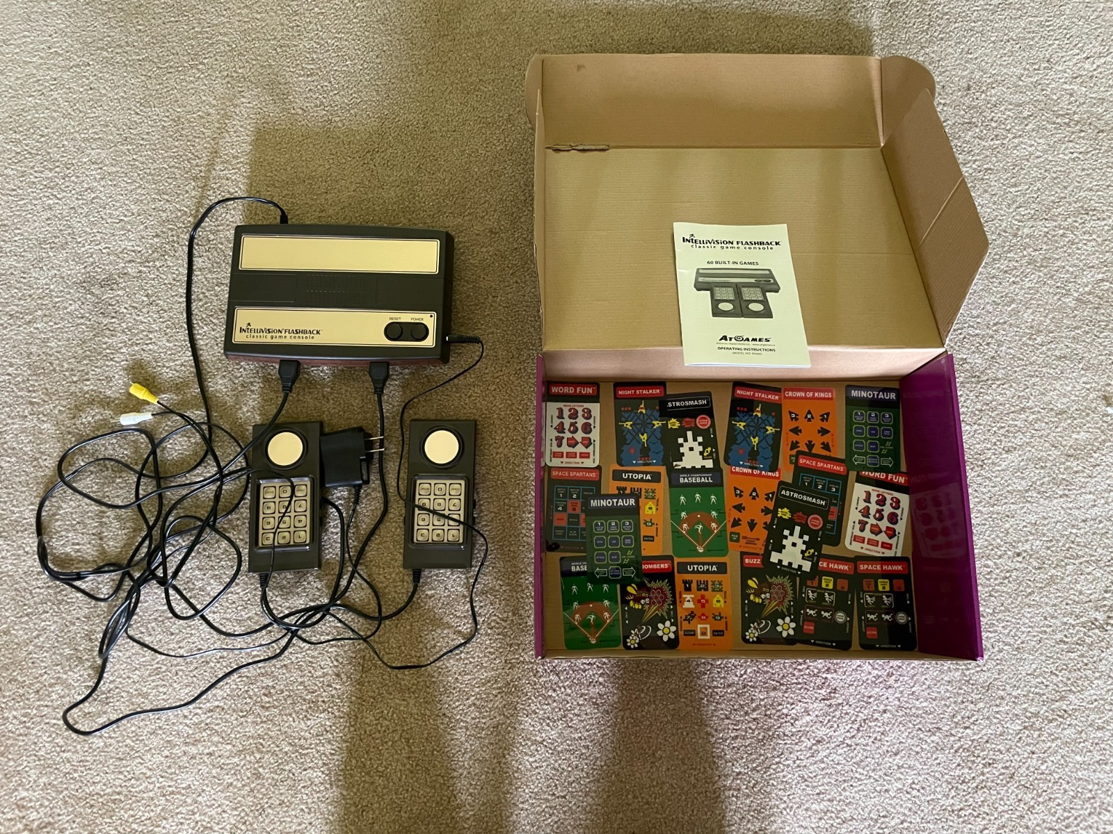 Intellivision Flashback Classic Game Console Box Manuals Inserts TESTED WORKS