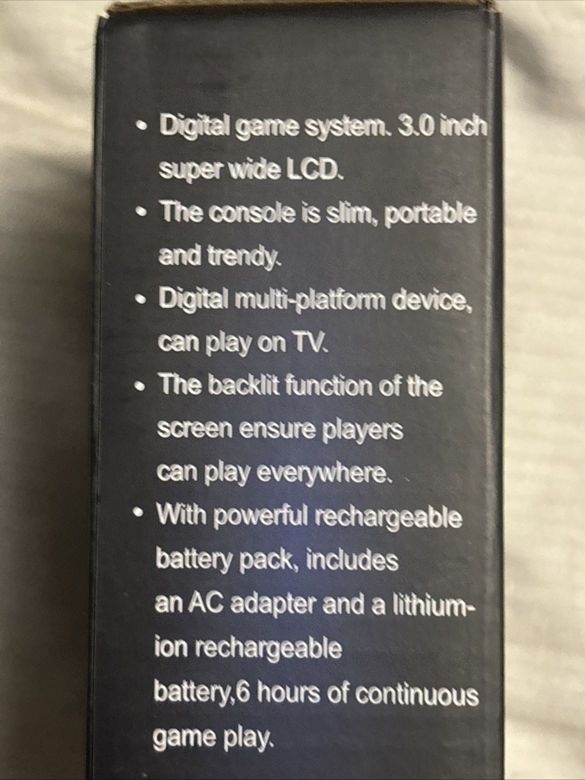 Game Box Plus- Hand Held Game System Rechargeable Battery, Black