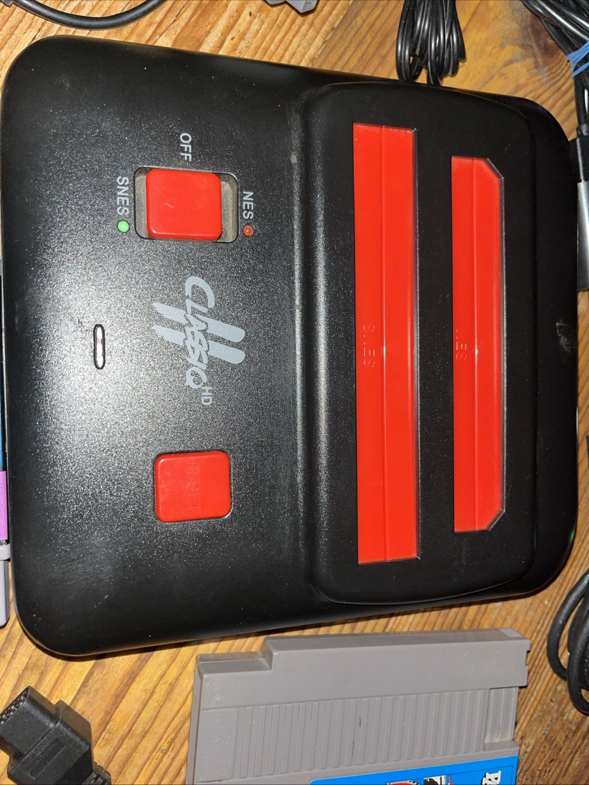 Classiq 2 HD 720p Twin Video Game System Black/Red for SNES/NES