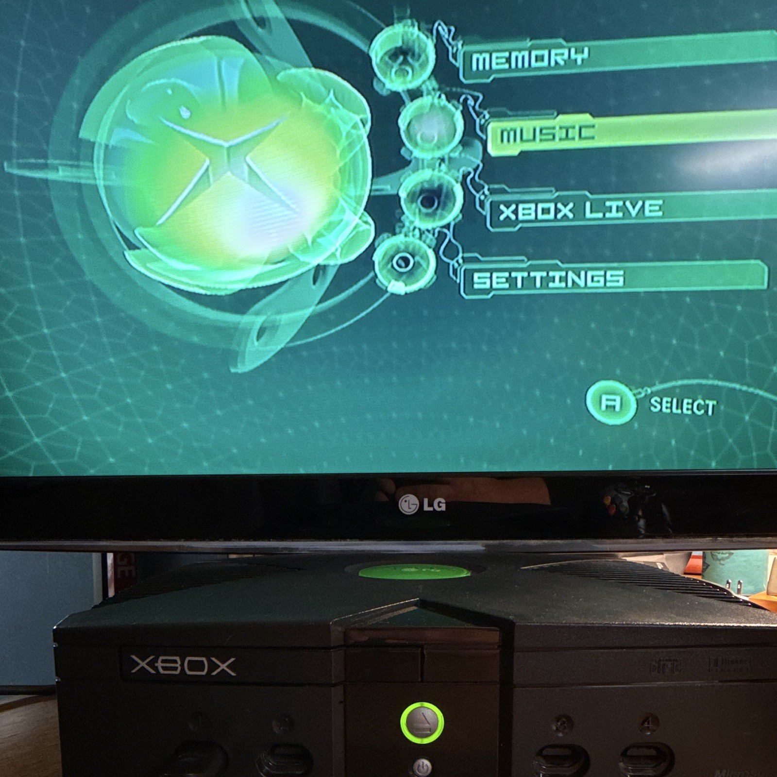 Microsoft Xbox Original Console Black & Cables Only Working Read Description