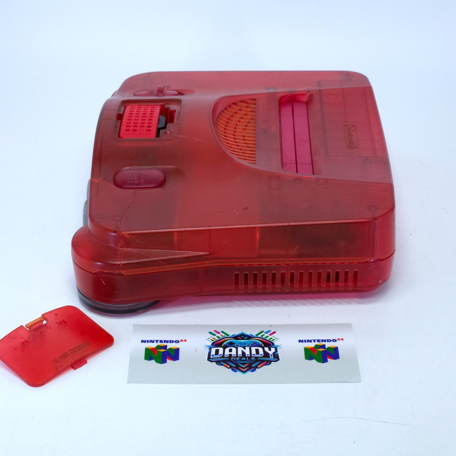 Nintendo 64 N64 Console Watermelon Red W/ Expansion Pak + Controller | Cracked