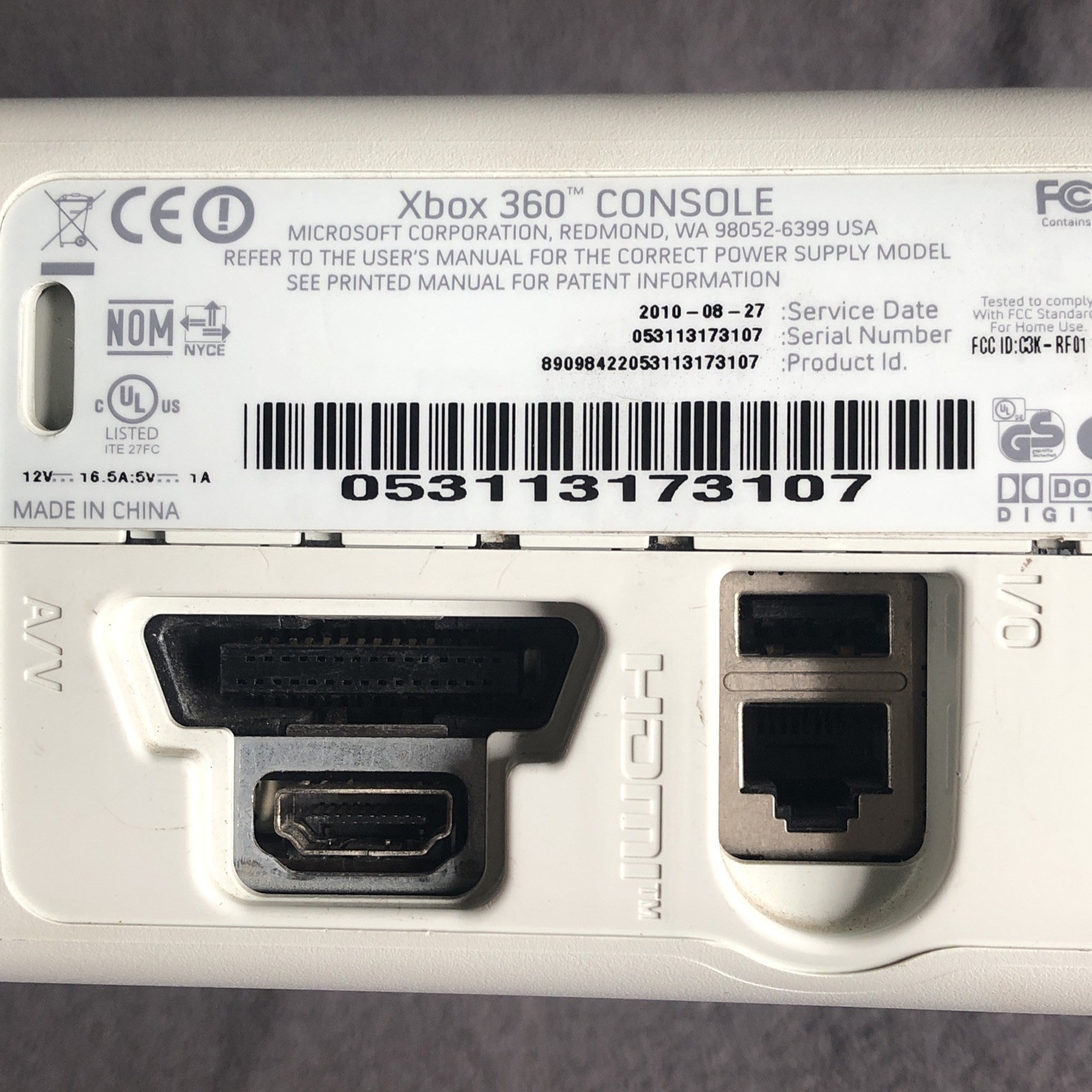 Microsoft Xbox 360 Pro Console Serviced Zepher 2010 – OVERHEATS