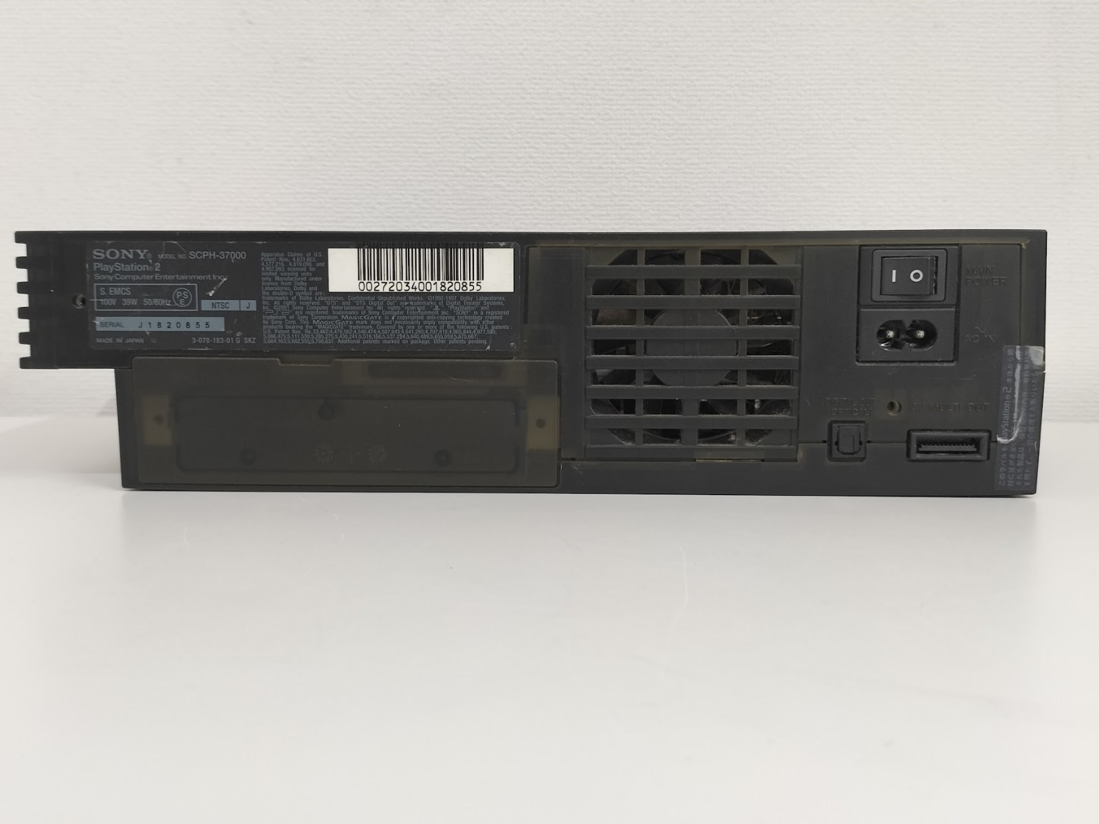 Z602 Sony PlayStation 2 SCPH-37000 Clear Black PS2 Console USED NTSC-J