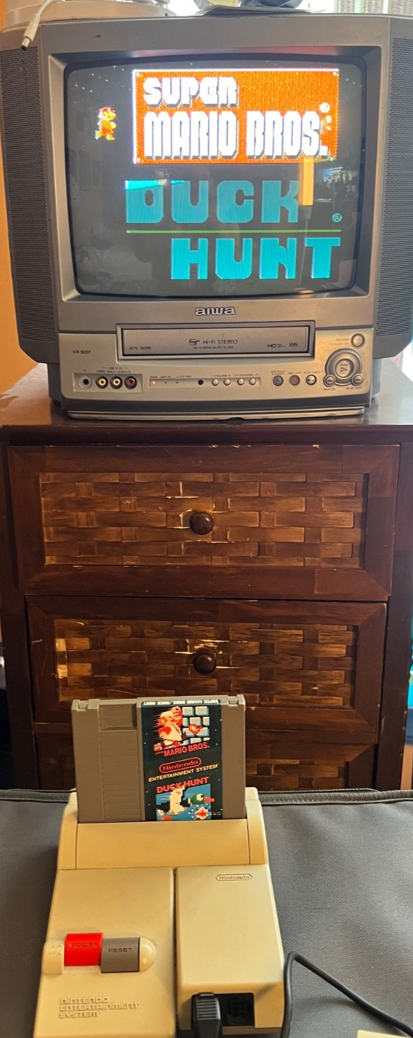 Professionally Serviced Nintendo Top Loader Console with 2 controllers & 7 games