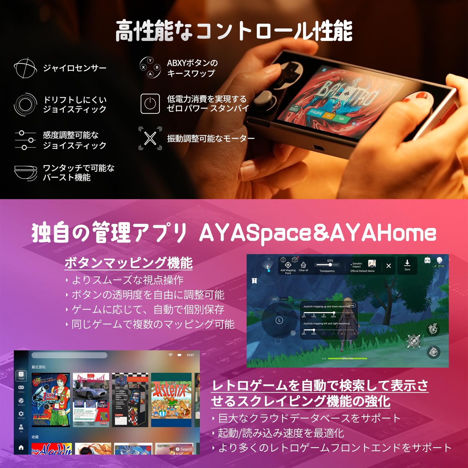 AYANEO POCKET MICRO Android Handheld Gaming Device CIB Tested Working DDP
