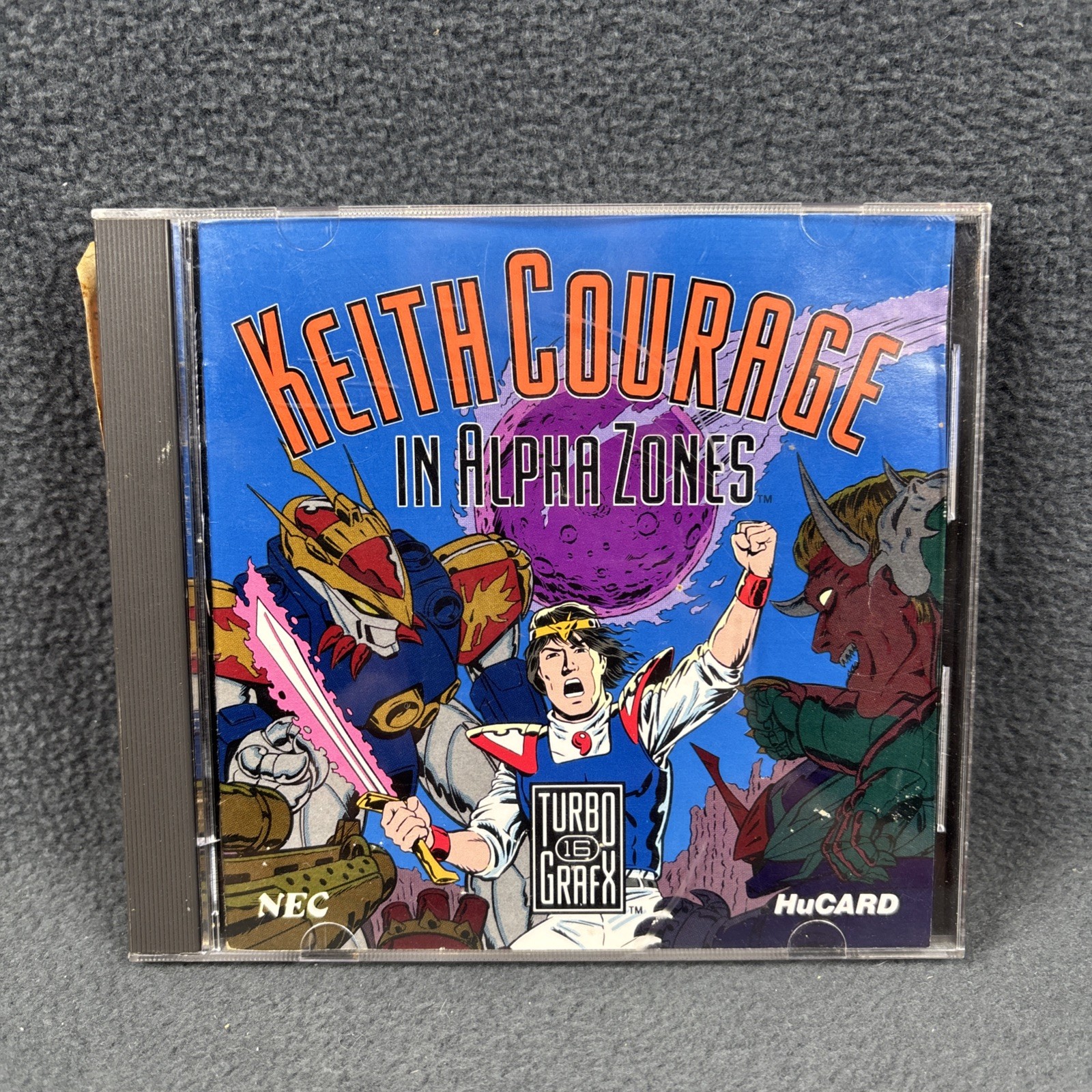 NEC TurboGrafx-16 Console, Cords, & Keith Courage in Alpha Zone – Tested