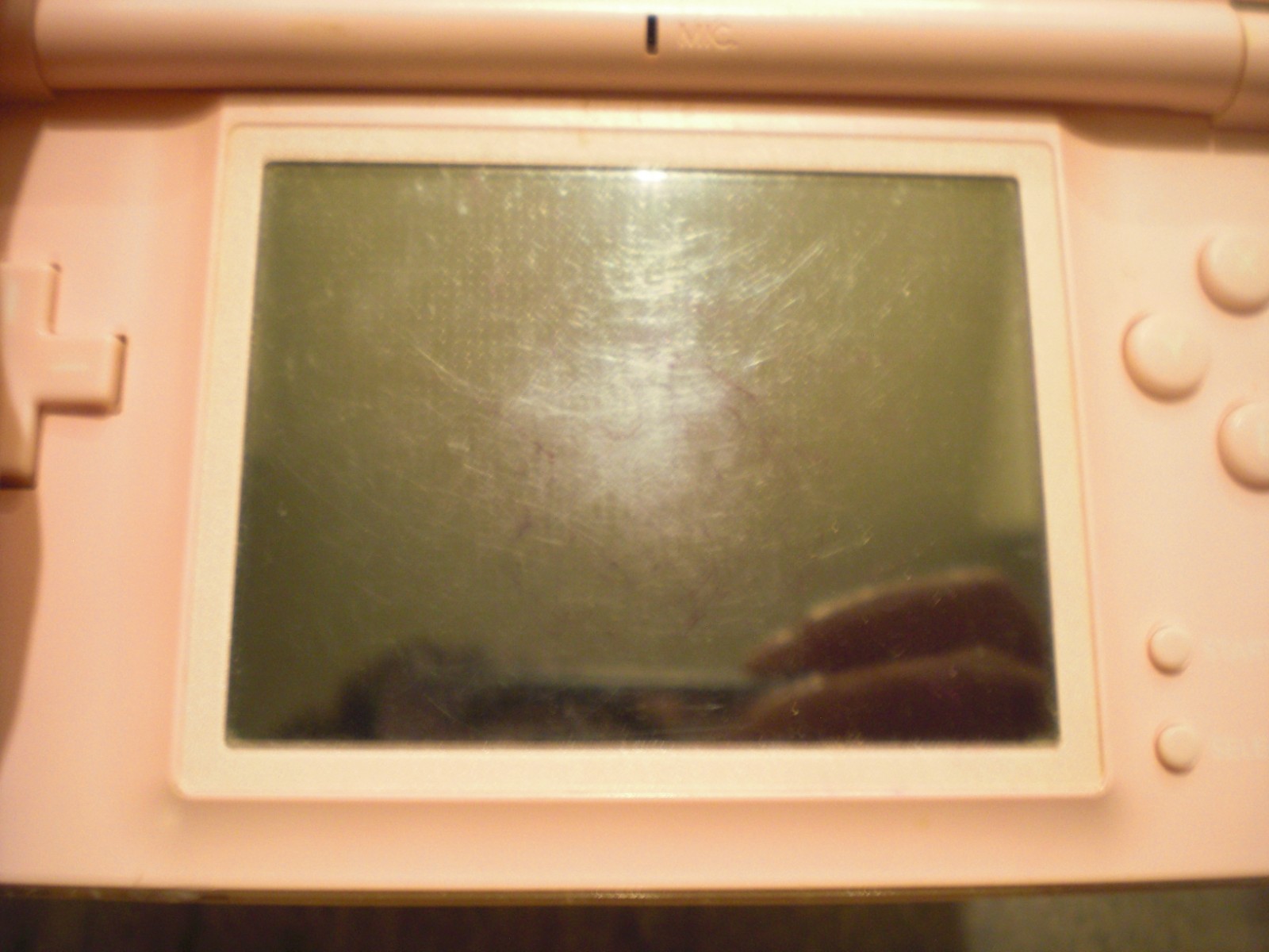 Nintendo DS Lite Pink Console System Plays DS GBA READ SCRATCHES BOTSCREEN HINGE